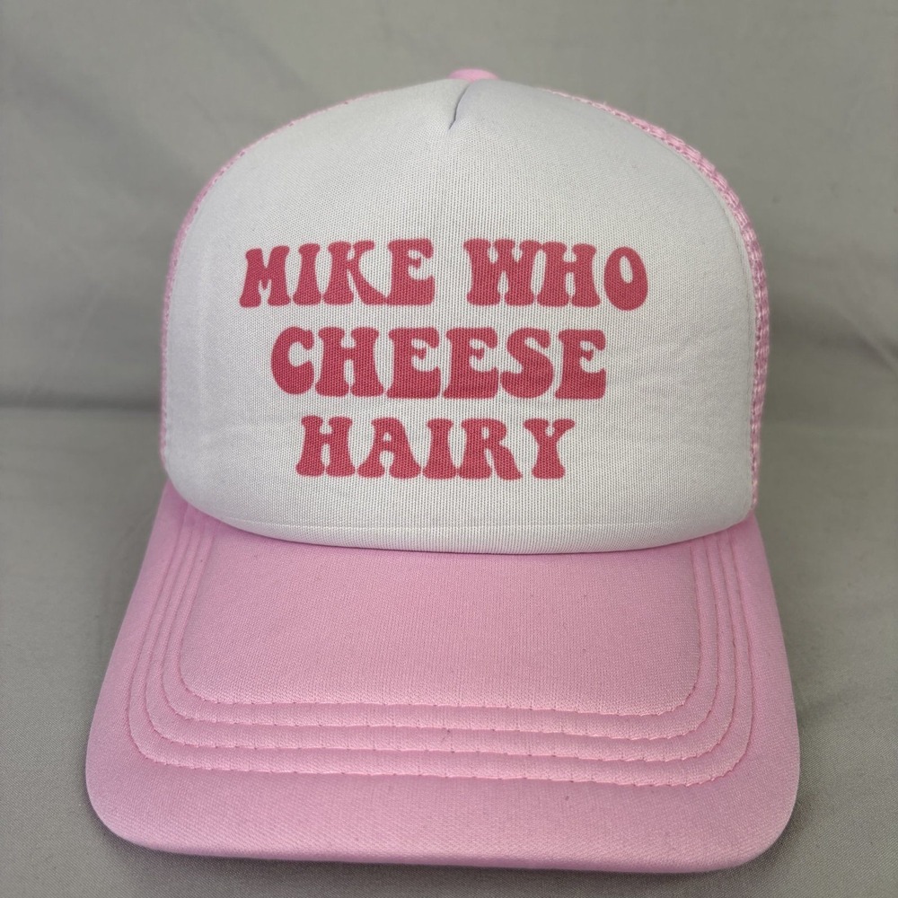 Unbranded Trucker Hat Mike Who Cheese Hairy Unisex OS Pink White Snapback